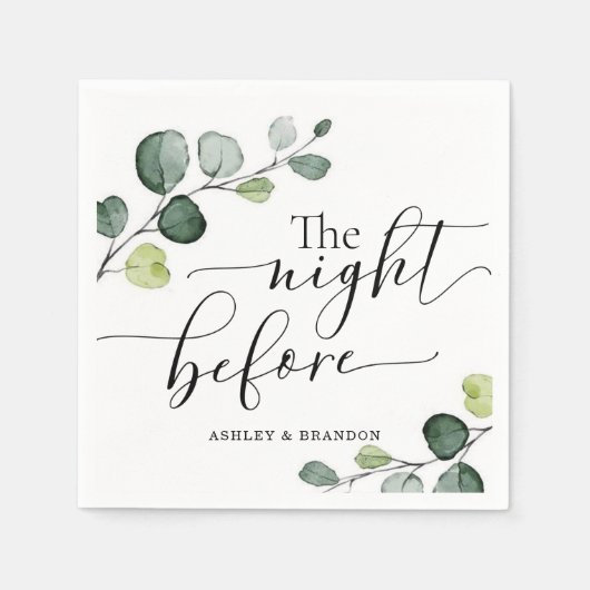 Die Kalligraphie vor Napkins Serviette (Vorderseite)