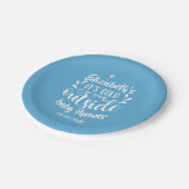 Die kalte Außendusche / Sprinkle blau Pappteller (Schrägansicht)