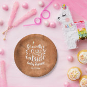 Die kalte Außendusche / Sprinkle rustikal Pappteller (Party)