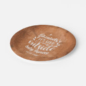 Die kalte Außendusche / Sprinkle rustikal Pappteller (Schrägansicht)