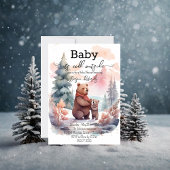 Die kalte Outdoor-Winterwaldbärendusche Einladung