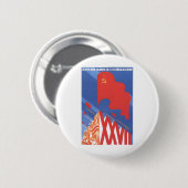 Die kalter Kriegs-Sowjetunions-Propaganda-Plakate Button (Vorne & Hinten)