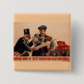 Die kalter Kriegs-Sowjetunions-Propaganda-Plakate Button (Vorderseite)