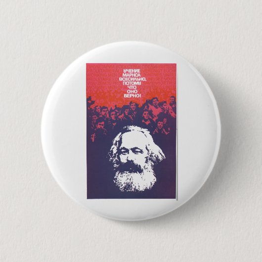 Die kalter Kriegs-Sowjetunions-Propaganda-Plakate Button (Vorderseite)