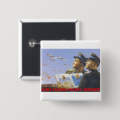 Die kalter Kriegs-Sowjetunions-Propaganda-Plakate Button (Vorne & Hinten)