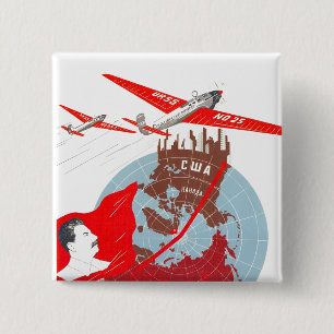 Die kalter Kriegs-Sowjetunions-Propaganda-Plakate Button