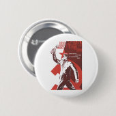 Die kalter Kriegs-Sowjetunions-Propaganda-Plakate Button (Vorne & Hinten)
