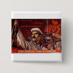 Die kalter Kriegs-Sowjetunions-Propaganda-Plakate Button
