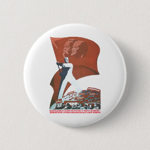 Die kalter Kriegs-Sowjetunions-Propaganda-Plakate Button