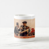 Die kalter Kriegs-Sowjetunions-Propaganda-Plakate Kaffeetasse (Mittel)