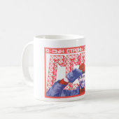 Die kalter Kriegs-Sowjetunions-Propaganda-Plakate Kaffeetasse (Vorderseite Links)
