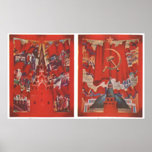 Die kalter Kriegs-Sowjetunions-Propaganda-Plakate Poster