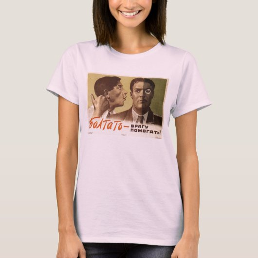Die kalter Kriegs-Sowjetunions-Propaganda-Plakate T-Shirt (Vorderseite)