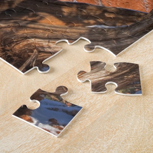 Die Kamele küssen gerahmt durch Baum 01 Puzzle (Seite)