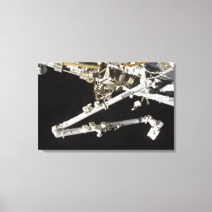 Die Kanadisch-erbaute Raumstation Leinwanddruck