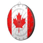 Die kanadische Flagge - Kanada-Andenken Dartscheibe (Vorderseite rechts)