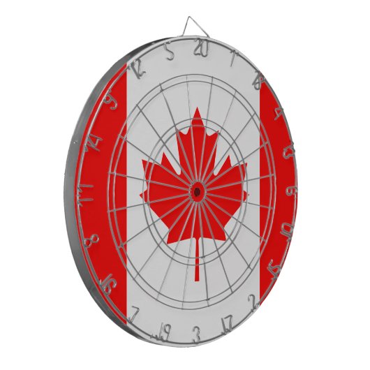 Die kanadische Flagge - Kanada-Andenken Dartscheibe (Vorderseite Links)