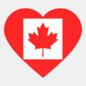 Die kanadische Flagge - Kanada Souvenir Herz-Aufkleber (Vorderseite)