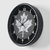 Die kanadische Flagge Weißer Ahornlef personalisie Uhr (Winkel)