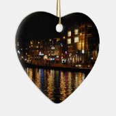 Die Kanäle von Amsterdam nachts Keramikornament (Rechts)