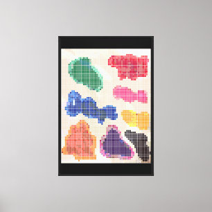 Die Kandi-Erfahrung Pixel Leinwanddruck