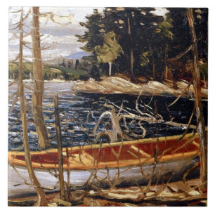 Die Kanuele, schöne Kunst von Tom Thomson Fliese