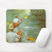 Die Kanus, Perissoires von Gustave Caillebotte Mousepad (Mit Mouse)