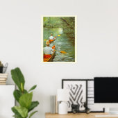 Die Kanus, Perissoires von Gustave Caillebotte Poster (Heimbüro)