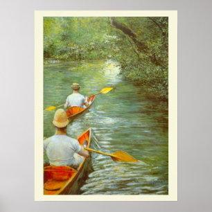 Die Kanus, Perissoires von Gustave Caillebotte Poster