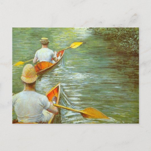 Die Kanus, Perissoires von Gustave Caillebotte Postkarte (Vorderseite)