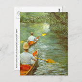 Die Kanus, Perissoires von Gustave Caillebotte Postkarte (Vorne/Hinten)