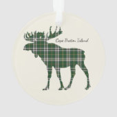 Die Kap-Breton-Insel Elche Tartan Ornament (Rückseite)