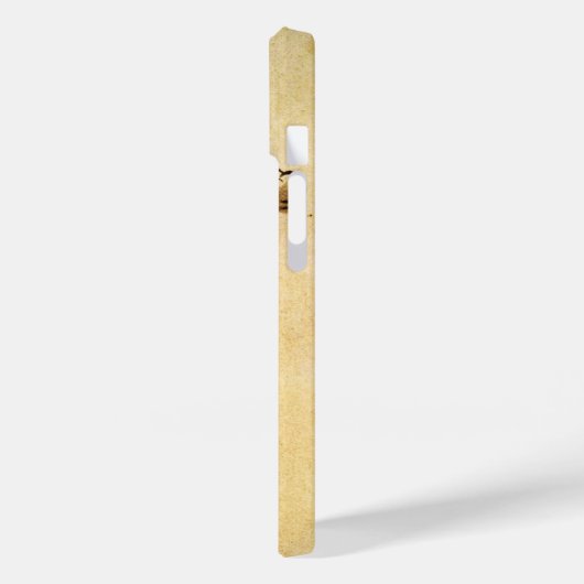 DIE KAP-LÖSUNG NACH UNTEN, Sepia, Schwarzes Monogr Case-Mate iPhone Hülle (Rückseite / Links)