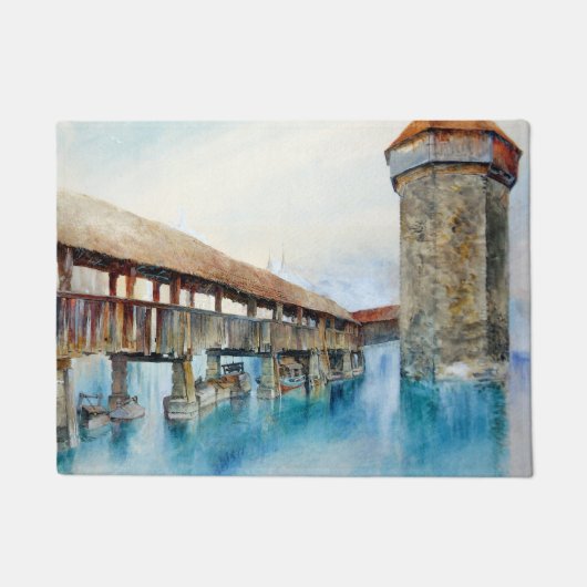 Die Kapellbrücke in Luzern (Schweiz) Fußmatte (Vorderseite)