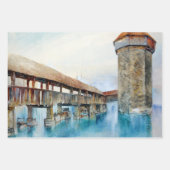 Die Kapellbrücke in Luzern (Schweiz) Geschenkpapier Set (Vorderseite 3)