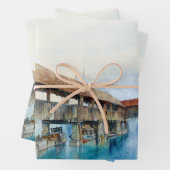 Die Kapellbrücke in Luzern (Schweiz) Geschenkpapier Set (Beispiel)