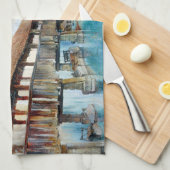 Die Kapellbrücke in Luzern (Schweiz) Geschirrtuch (Viertel Falte)