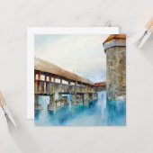 Die Kapellbrücke in Luzern (Schweiz) Karte (Vorderseite/Rückseite Beispiel)