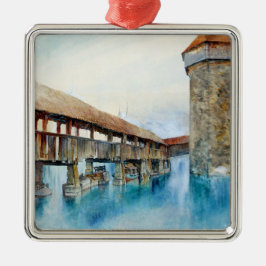 Die Kapellbrücke in Luzern (Schweiz) Ornament Aus Metall