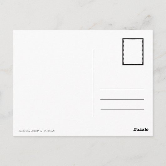Die Kapellbrücke Postkarte (Rückseite)