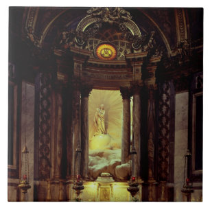 Die Kapelle der Jungfrau, 1770's (Foto) Fliese