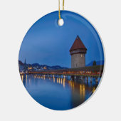 Die Kapellen-Brücke in der Luzerne Keramikornament (Links)