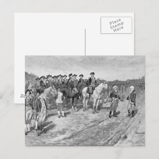 Die Kapitulation Cornwallis in Yorktown Postkarte (Vorne/Hinten)