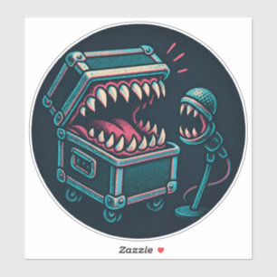 Die Karaoke-Mimik Aufkleber