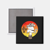 Die Karate-Katze (Not leidende Version) Magnet (Vorderseite/Rückseite)