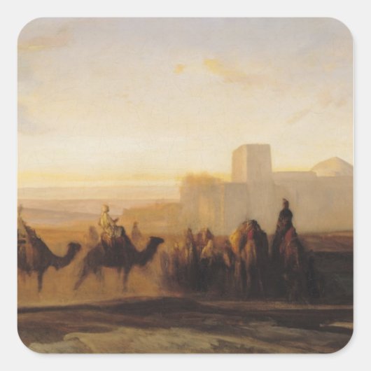 Die Karawane Quadratischer Aufkleber (Vorderseite)