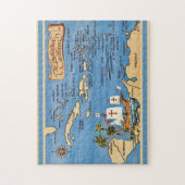 Die Karibik-Karte 11x14 Puzzle (Vertikal)