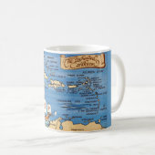 Die Karibik-Karten-Tasse Kaffeetasse (VorderseiteRechts)