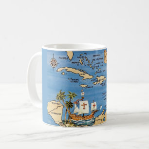 Die Karibik-Karten-Tasse Kaffeetasse