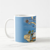 Die Karibik-Karten-Tasse Kaffeetasse (Links)